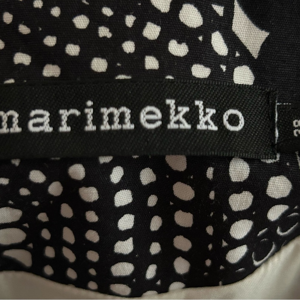 Marimekko Unelma Dress Siirtolapuutarha Pattern Red Black Blue Midi Shift 38 6 - Picture 9 of 12